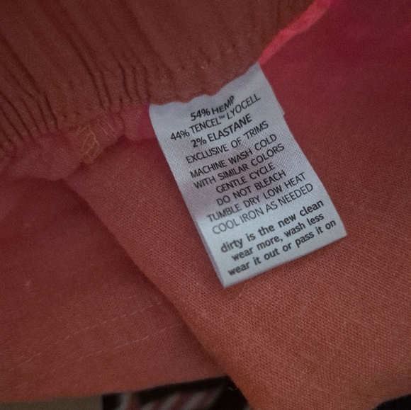 Toad & Co W's Taj Hemp Wide Leg Pants Coral Size XL - Picture 9 of 10